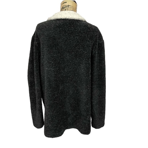Sisko and Co. Black and White Teddy Sherpa Style Coat - Picture 7 of 12